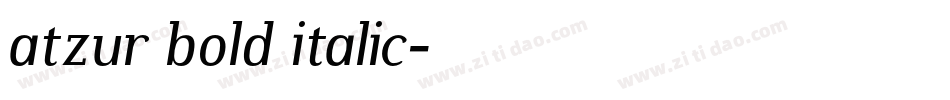 atzur bold italic字体转换